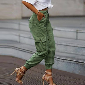 YSKKT Women High Waist Pocket Slim Sweatpants