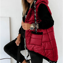Load image into Gallery viewer, UMEKO Women Sleeveless Hooded Sleeveless Quilted Jacket