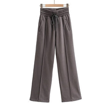 Load image into Gallery viewer, WIXRA Women Drawstring Wide Leg Casual High Elastic Waist Pants