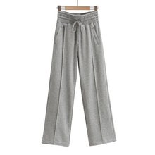 Load image into Gallery viewer, WIXRA Women Drawstring Wide Leg Casual High Elastic Waist Pants