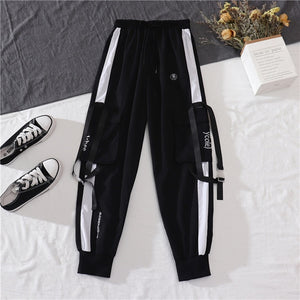 HWLZLTZHT Women 2 Piece Long Sleeve Crop Top With High Waist Cargo Pants