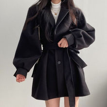 Load image into Gallery viewer, GOGHVINCI Women Wool Blend Slim Fit Coat