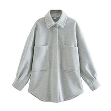 Load image into Gallery viewer, PUWD Women Long Loose Wool Shirt