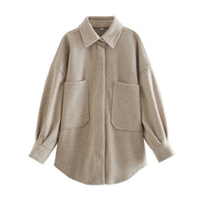 Load image into Gallery viewer, PUWD Women Long Loose Wool Shirt