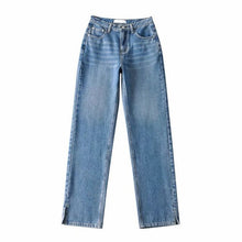 Load image into Gallery viewer, WIXRA Women Cotton Side Cut High Waist Jeans