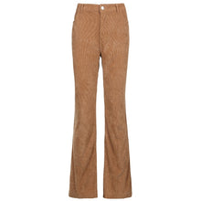 Load image into Gallery viewer, HEYOUNGIRL Women Casual Corduroy Brown Long Trousers