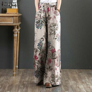 ZANZEA Women Elastic Waist Long Pants