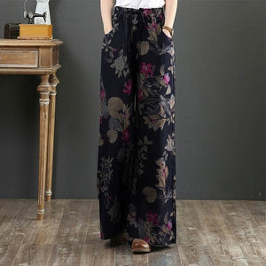 ZANZEA Women Elastic Waist Long Pants