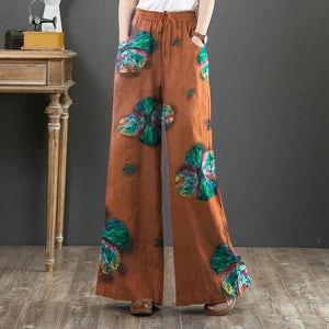 ZANZEA Women Elastic Waist Long Pants