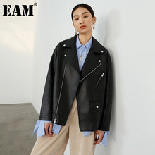 Load image into Gallery viewer, [EAM] Women Casual Loose Fit Pu Leather Jacket