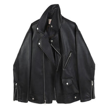 Load image into Gallery viewer, [EAM] Women Casual Loose Fit Pu Leather Jacket