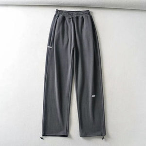 WIXRA Women Straight Elastic Waist Letter Print Sweatpants