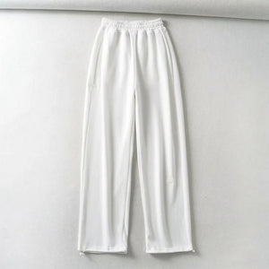 WIXRA Women Straight Elastic Waist Letter Print Sweatpants