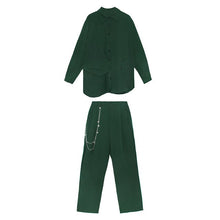 Load image into Gallery viewer, [EAM] Women Wide Leg Irregular Two Piece Suit
