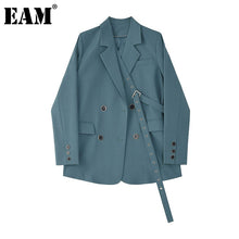 Load image into Gallery viewer, [EAM] Women Loose Fit Big Size Blazer Jacket