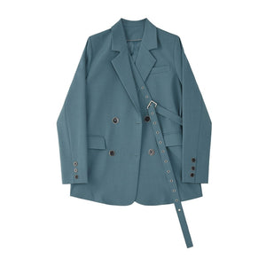 [EAM] Women Loose Fit Big Size Blazer Jacket