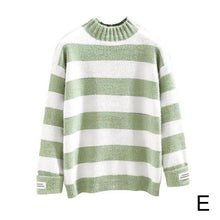 Load image into Gallery viewer, Women Stripe Turtleneck Sweater
