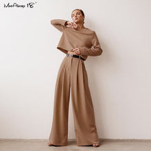 Load image into Gallery viewer, MNEALWAYS18 Women Classic Wide Leg Pants