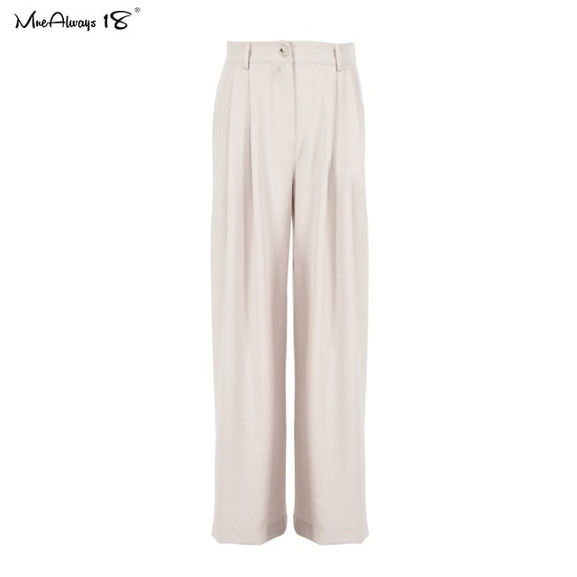 MNEALWAYS18 Women Classic Wide Leg Pants