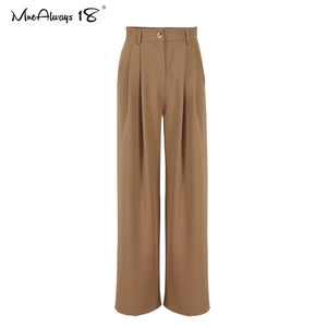 MNEALWAYS18 Women Classic Wide Leg Pants