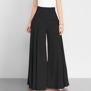ZANZEA Women Elegant High Waist Wide Leg Pants