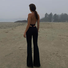 Load image into Gallery viewer, WANNATHIS Women Back Triangle Hollow out Patchwork Trousers