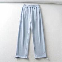 Load image into Gallery viewer, WIXRA Women Straight Elastic Waist Letter Print Sweatpants