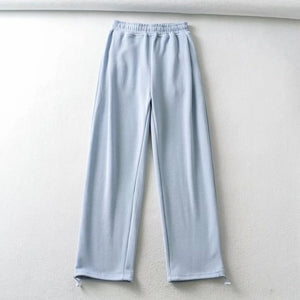 WIXRA Women Straight Elastic Waist Letter Print Sweatpants