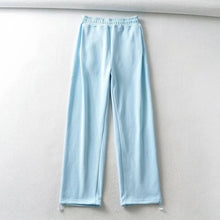 Load image into Gallery viewer, WIXRA Women Straight Elastic Waist Letter Print Sweatpants