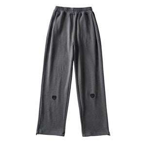WIXRA Women Straight Elastic Waist Letter Print Sweatpants