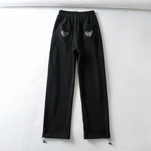 Load image into Gallery viewer, WIXRA Women Straight Elastic Waist Letter Print Sweatpants