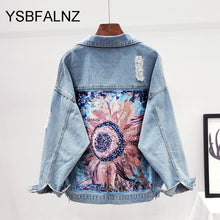 Load image into Gallery viewer, YSBFALNZ Women Cartoon Print Denim Jacket