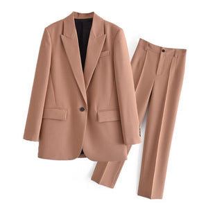 AACHOAE Women Blazer and Long Pants 2 Piece Sets Outfits