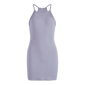Women Sleeveless Short Knitted SunDress
