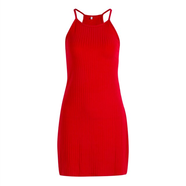 Women Sleeveless Short Knitted SunDress