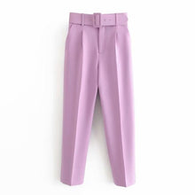 Load image into Gallery viewer, AACHOAE Women Elegant Pencil Pants With Belt
