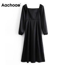 Load image into Gallery viewer, AACHOAE Women Casual Black Dress