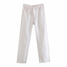 Load image into Gallery viewer, TANGADA Women High Waist Straight Jeans