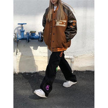 Load image into Gallery viewer, YOCALOR Women Brown Baseball Bomber Jacket