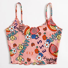 Load image into Gallery viewer, Women Kawaii Printing Sleevesless Crop Top