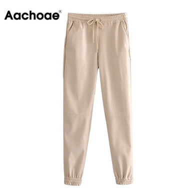 AACHOAE Women Pu Leather Pants