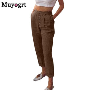 MUYOGRT Women Elastic Wide Leg Pants