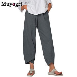 MUYOGRT Women Elastic Wide Leg Pants
