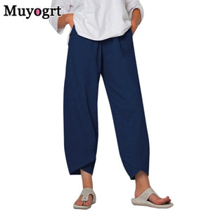 MUYOGRT Women Elastic Wide Leg Pants