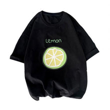 Load image into Gallery viewer, Women Fruit Lemon Print Half Sleeve Top