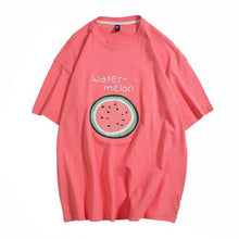 Load image into Gallery viewer, Women Fruit Lemon Print Half Sleeve Top