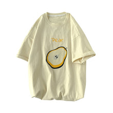 Load image into Gallery viewer, Women Fruit Lemon Print Half Sleeve Top