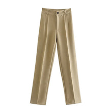Load image into Gallery viewer, TRAF Women Vintage High Waist Zipper Trousers