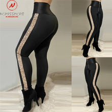 Load image into Gallery viewer, NOMISSMORE Women Side Strip Elastic High Waist Pants