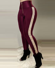 Load image into Gallery viewer, NOMISSMORE Women Side Strip Elastic High Waist Pants